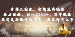 手游三国杀最新蓝海玩法，简单粗暴，无需复杂的操作和技术，看完即可上手【揭秘】-一点通资源网