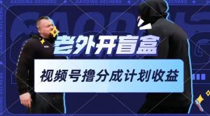 老外开盲盒视频，撸视频号分成计划收益，每天只需一小时，新手小白轻松上手【揭秘】-一点通资源网