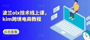 波兰olx技术线上课，kim跨境电商教程-一点通资源网