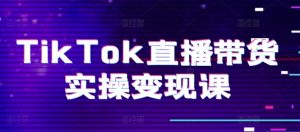 TikTok直播带货实操变现课:系统起号、科学复盘、变现链路、直播配置、小店操作流程、团队搭建等。-一点通资源网