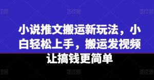 小说推文搬运新玩法,小白轻松上手,搬运发视频让搞钱更简单-一点通资源网