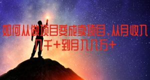 如何从做项目变成卖项目，从月收入几千到月入几万【揭秘】-一点通资源网