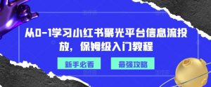 从0-1学习小红书聚光平台信息流投放,保姆级入门教程-一点通资源网