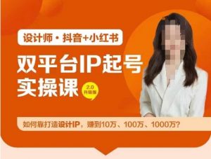 双平台IP起号实操营,教你如何靠打造设计IP,赚到10万、100万、1000万?-一点通资源网