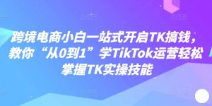 跨境电商小白一站式开启TK搞钱，教你“从0到1”学TikTok运营轻松掌握TK实操技能-一点通资源网