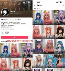 云天二次元美女起号教学，月涨10万粉丝，不判搬运-一点通资源网