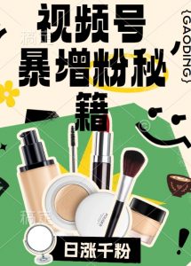 视频号涨粉方法,暴力起号,一天涨粉1000+,当天开橱窗【揭秘】-一点通资源网