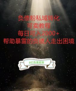 负债粉掘金计划,帮助负债者解决问题,债务规划,债务重组,最好的变现方式【揭秘】-一点通资源网