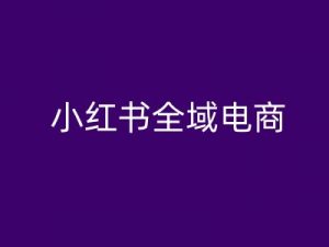 小红书全域电商,小红书电商教程-一点通资源网
