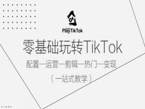 零基础玩转TikTok,配置一运营一剪辑一热门一变现,一站式教学-一点通资源网