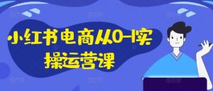 小红书电商从0-1实操运营课,小红书手机实操小红书/IP和私域课/小红书电商电脑实操板块等-一点通资源网