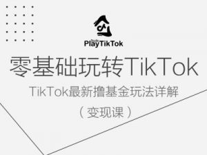 零基础玩转TiKToK变现课，TikTok最新撸基金玩法详解-一点通资源网