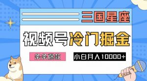 2024视频号三国冷门赛道掘金，条条视频爆款，操作简单轻松上手，新手小白也能月入1w-一点通资源网