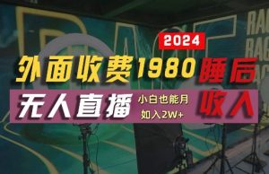 外面收费1980的支付宝无人直播技术+素材,认真看半小时就能开始做,真正睡后收入【揭秘】-一点通资源网