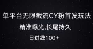 单平台无限截流创业粉首发玩法，精准曝光，长尾持久，日引流100+【揭秘】-一点通资源网