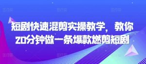 短剧快速混剪实操教学，教你20分钟做一条爆款燃剪短剧-一点通资源网