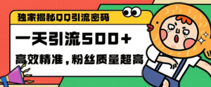 独家解密QQ里的引流密码，高效精准，实测单日加100+创业粉【揭秘】-一点通资源网