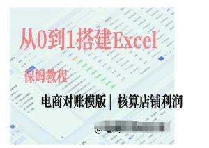 电商对账实操课从0到1搭建Excel电商对账模版-一点通资源网