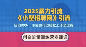 2025最新暴力引流方法,招聘平台一天引流300+,日变现多张,专业人士力荐-一点通资源网