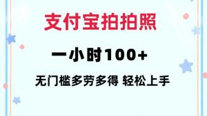 支付宝拍拍照一小时100+无任何门槛多劳多得一台手机轻松操做【揭秘】-一点通资源网