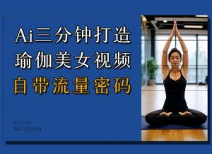 Ai3分钟打造瑜伽美女视频，自带流量密码-一点通资源网