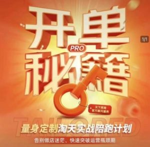 淘宝开单秘籍PRO,量身定制淘天实战陪跑计划,告别做店迷茫、快速突破运营瓶颈期-一点通资源网