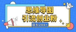 暴力引流全平台通用思维导图引流玩法ai一键生成日引200+-一点通资源网