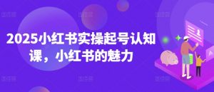 2025小红书实操起号认知课,小红书的魅力-一点通资源网