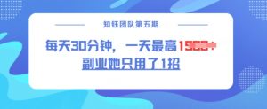 副业她只用了1招,每天30分钟,无脑二创,一天最高1.5k-一点通资源网