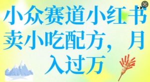 小众赛道小红书卖小吃配方，操作简单，月入过W-一点通资源网