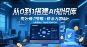 从0到1搭建AI知识库，高效知识管理+精准内容输出，流量收割+内容变现双闭环-一点通资源网