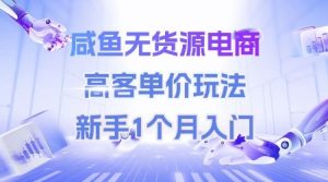 咸鱼无货源电商,高客单价玩法,新手1个月入门-一点通资源网