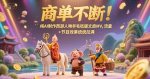 商单不断!纯AI制作西游人物羊毛毡版文旅MV,流量+节目效果统统拉满-一点通资源网
